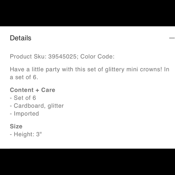 URBAN OUTFITTERS Mini Party Crowns Set GOLD NEW birthdays special occasions - Picture 3 of 5